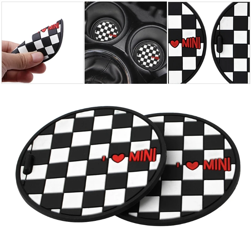 2021 New 7.7mm Silica Gel Car Cup Anti-slip Pad Mat for bmw Mini Cooper 2011 2012 2013 R55 R56