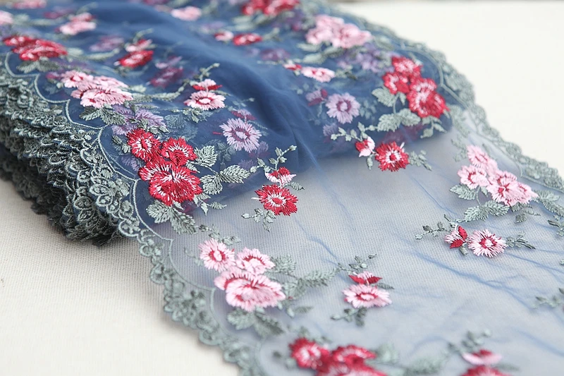 2Yards/Lot High Quality Lace Trim Embroidery Lace Fabric Mesh Lace Ribbon Tulle Guipure Cord Lace Sewing DIY Doll Cloth