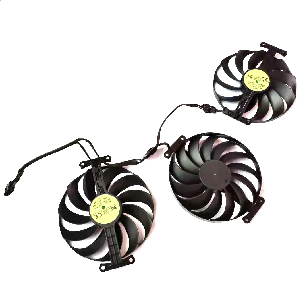 Ventilador de tarjeta gráfica T129215SU, 95mm, 7 pines, 12V, 0.5A, para ASUS ROG STRIX OC GeForce RTX3060, 3060Ti, 3070, 3070Ti, 3080, 3090, nuevo, 3 unids/lote