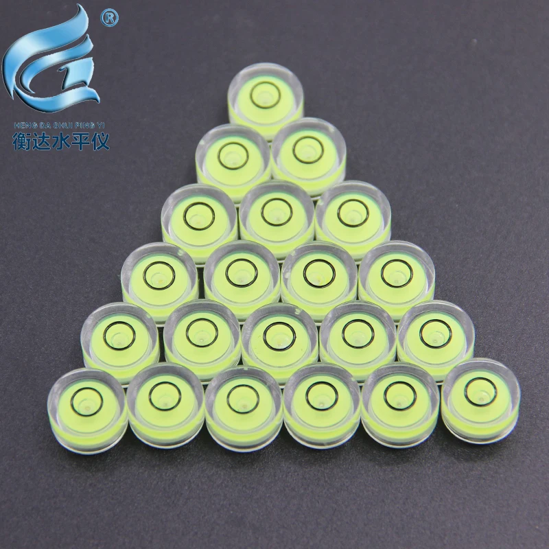 100pcs 12 * 6mm Mini horizontal bubble bead horizontal bubble plastic level bubble circular acrylic level