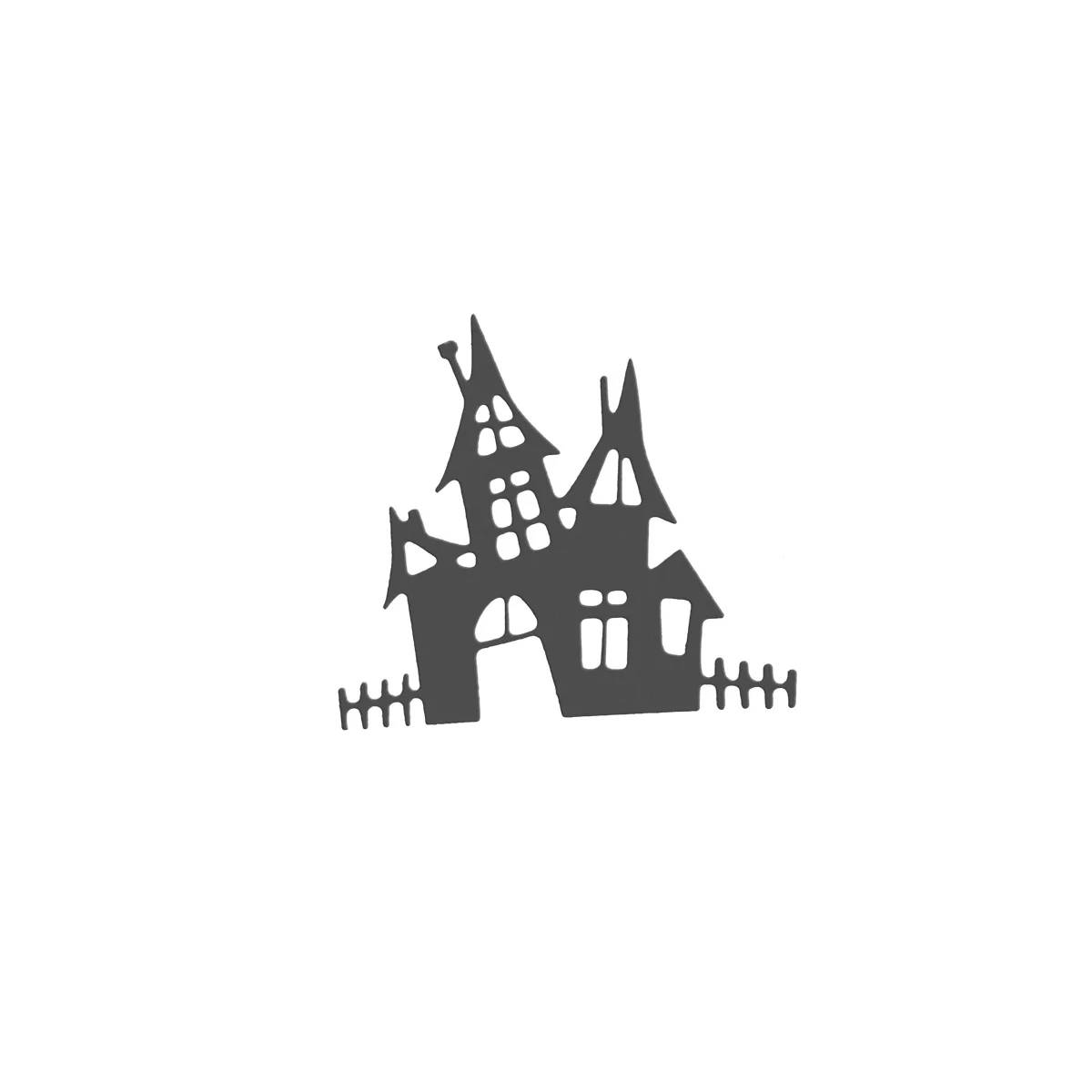 Mini Size Creepy Haunted House Pattern Metal Cutting Dies DIY Halloween Card Decorating Clipart Craft Paper Cutter Stencil