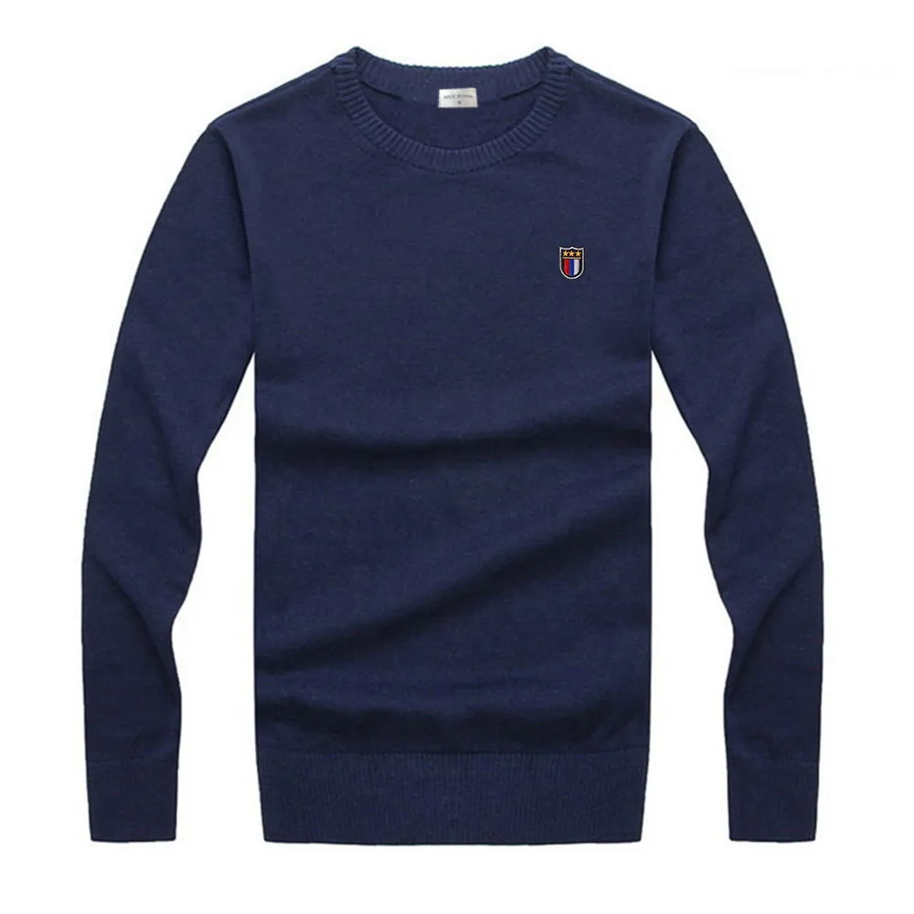 2022 New High Quality Knit ew Design Spring Autumn 100% Cotton Pullover Sweaters Male Casual Solid Color Jumper Pull Homme 8507