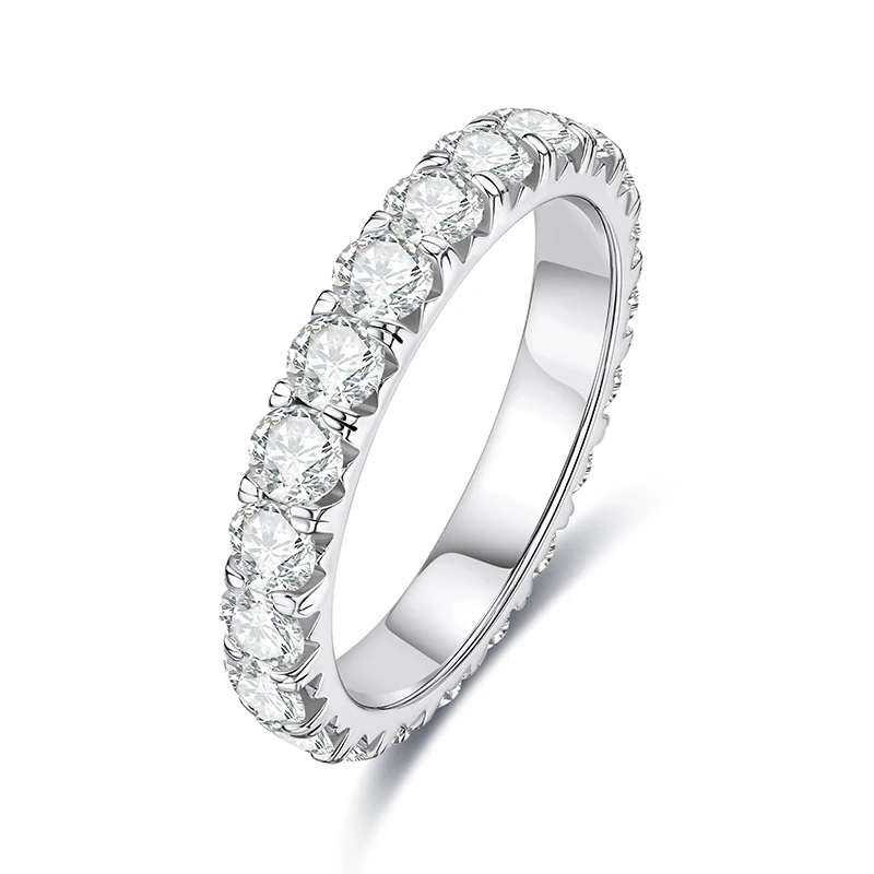 ANU JEWEL AnuJewel Moissanite Ring Silver 3mm 3