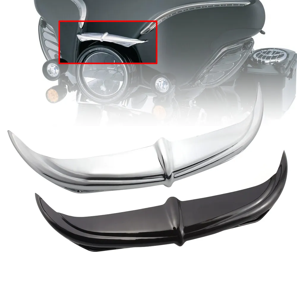 

Motorcycle Head Light Batwing Eyebrow Eyelid Fairing Accent Trim For Harley Touring Electra Glide Street Glide Trike 1996-2013