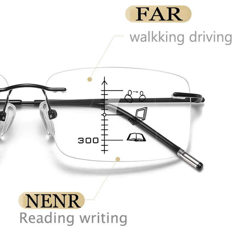 2025 Progressive multifokale Memory-Titan-Randlose Lesebrille für Herren, intelligenter Zoom, Damen, ultraleichte Anti-Blaulicht-Brille – Detail 6