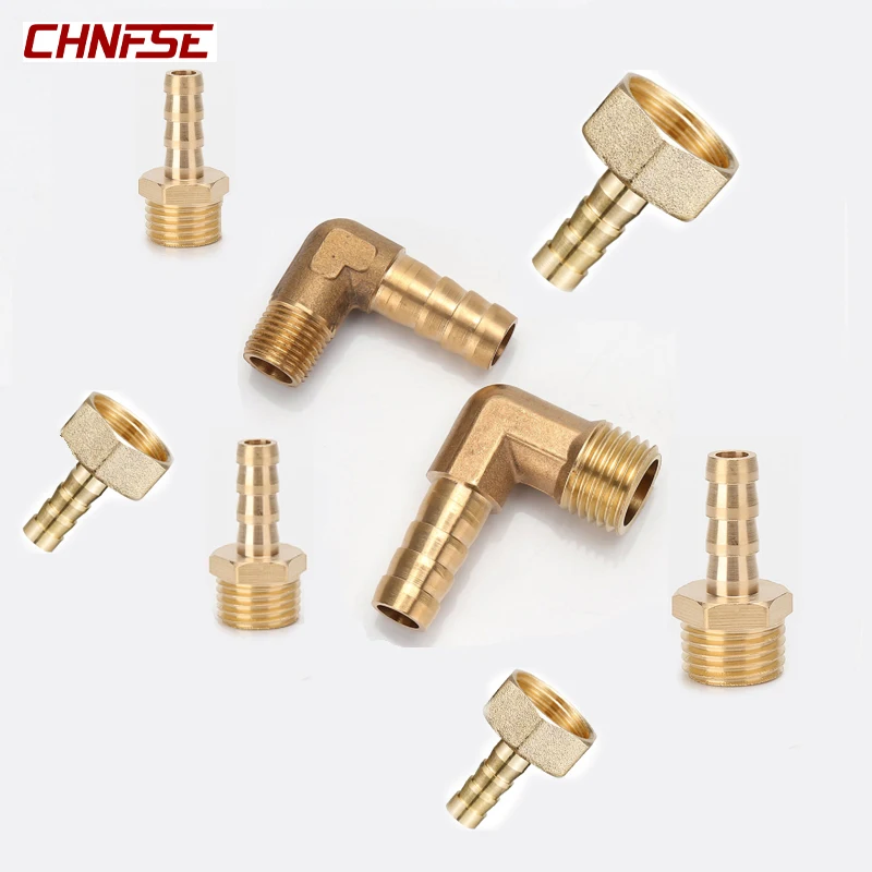 Pagoda connector 6 8 10 12 14mm hose barb connector, hose tail thread 1/8 1/4 3/8 1/2 inch thread (PT)brass water pipe fittings