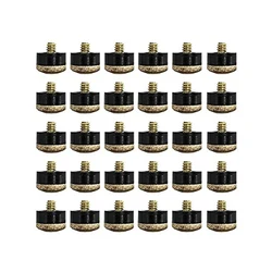 13mm Billiard Pool Cue Stick Screw-on Tips Cue Replacement 30PCS/Lot