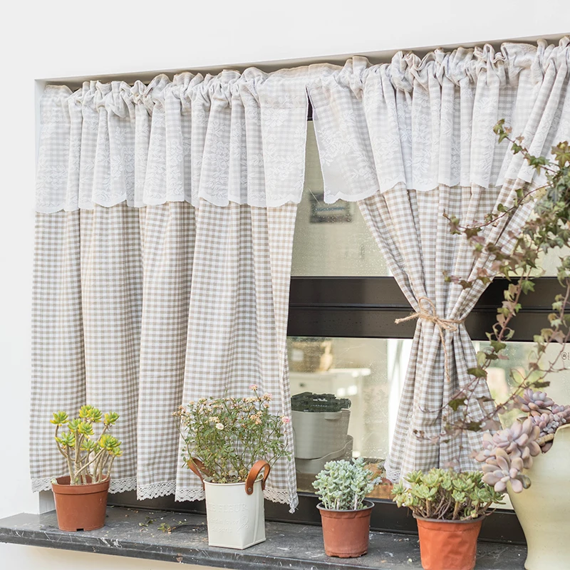 

Nordic style non perforated curtain shading cloth rental room small bedroom small short window simple installation lattic