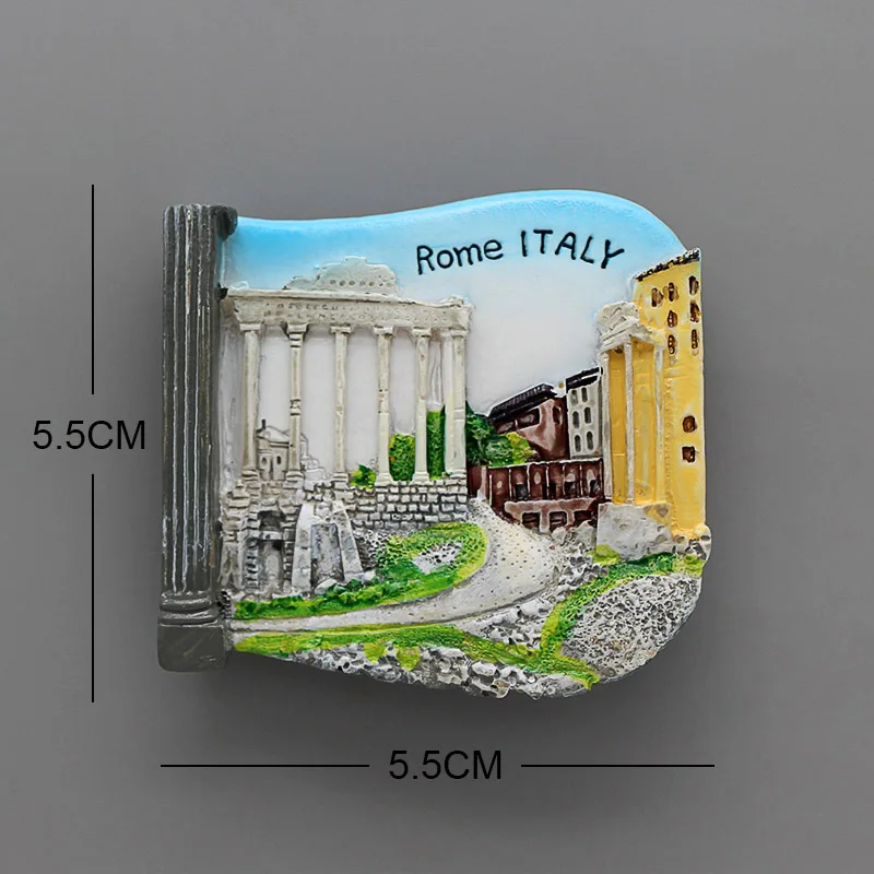 Singapore Merlion Vienna World Tourism Souvenir 3D magnetic refrigerator Laos Italy Rome souvenir furniture home decoration gift