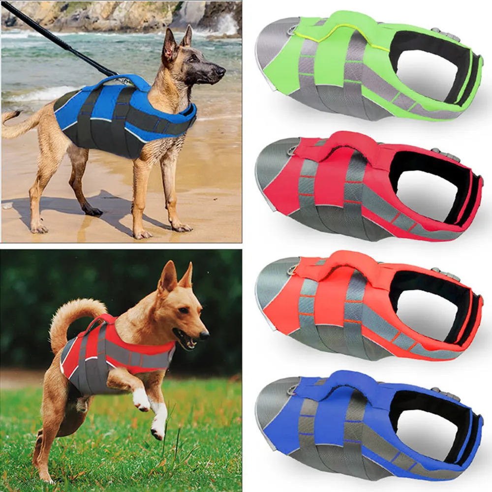 

Dogs Life Vest Buoyancy Aid Pets Safety Swimming Coats Adjustable Vest Suit Water Activities Beach Vacations Boating Trips