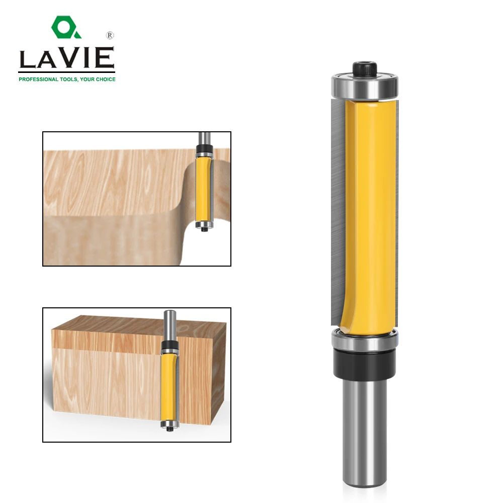 Lavie-router Bit Fresadora para Madeira Superior e Inferior Rolamento Flush Trim Padrão Cortadores de Madeira Mc03010 12 mm 1pc 1pc