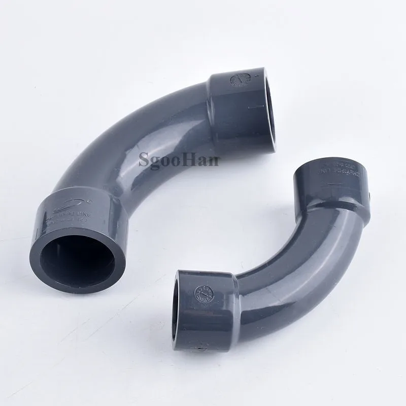 1pc PVC Inside Diameter 20/25/32/40/50/63mm 90 Degree Big Elbow Aquarium Fish Tank Garden Irrigation Water Pipe Connectors