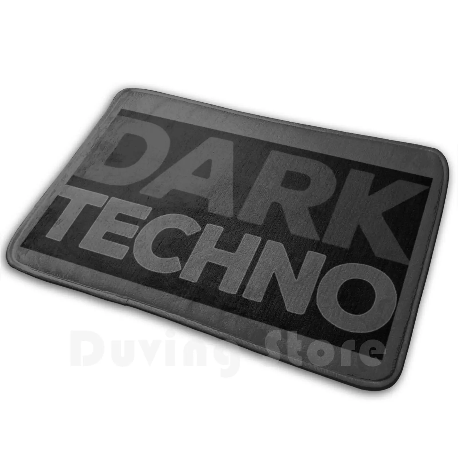 Dark Techno Spray Paint Stencil Black Box Logo Print Carpet Mat Rug Cushion Soft Techno Dark Dark Techno Drkshdw