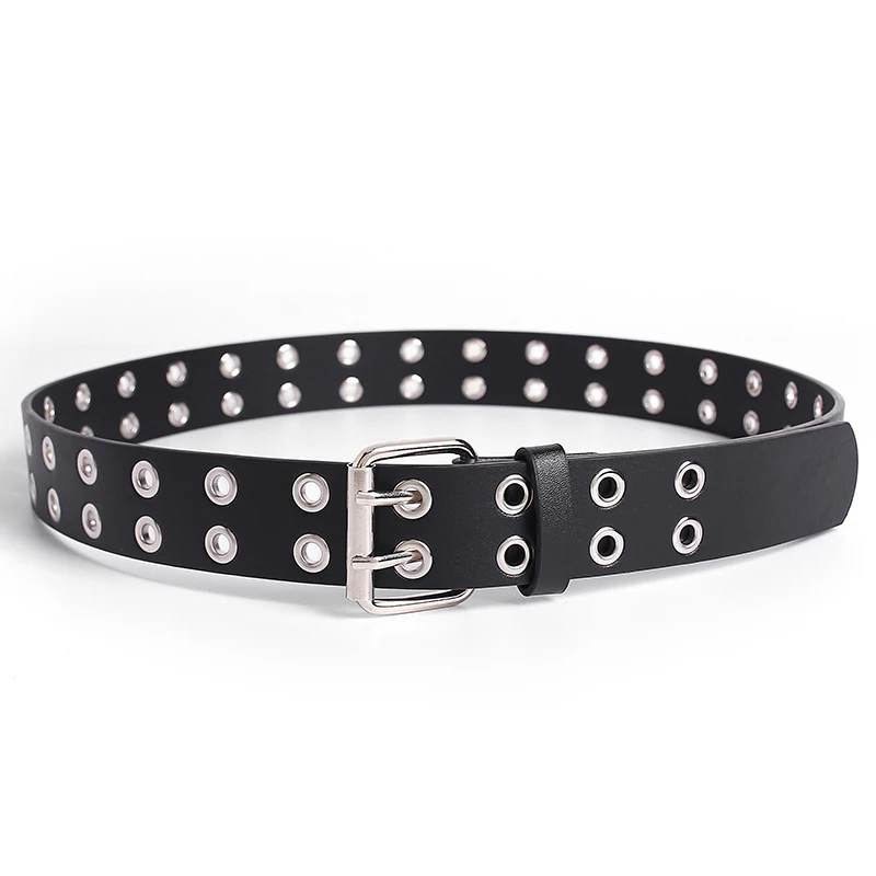 Hongmioo Sliver Studded Belt Men&Women's Rhinestone Rivet Belt Punk Rock With Pin Buckle ceinture femme