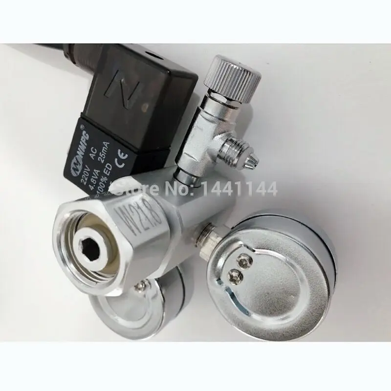 حوض السمك CO2 منظم W21.8 G5/8 220 فولت المغناطيسي الملف اللولبي تحقق صمام حوض السمك فقاعة مكافحة خزان الأسماك أداة