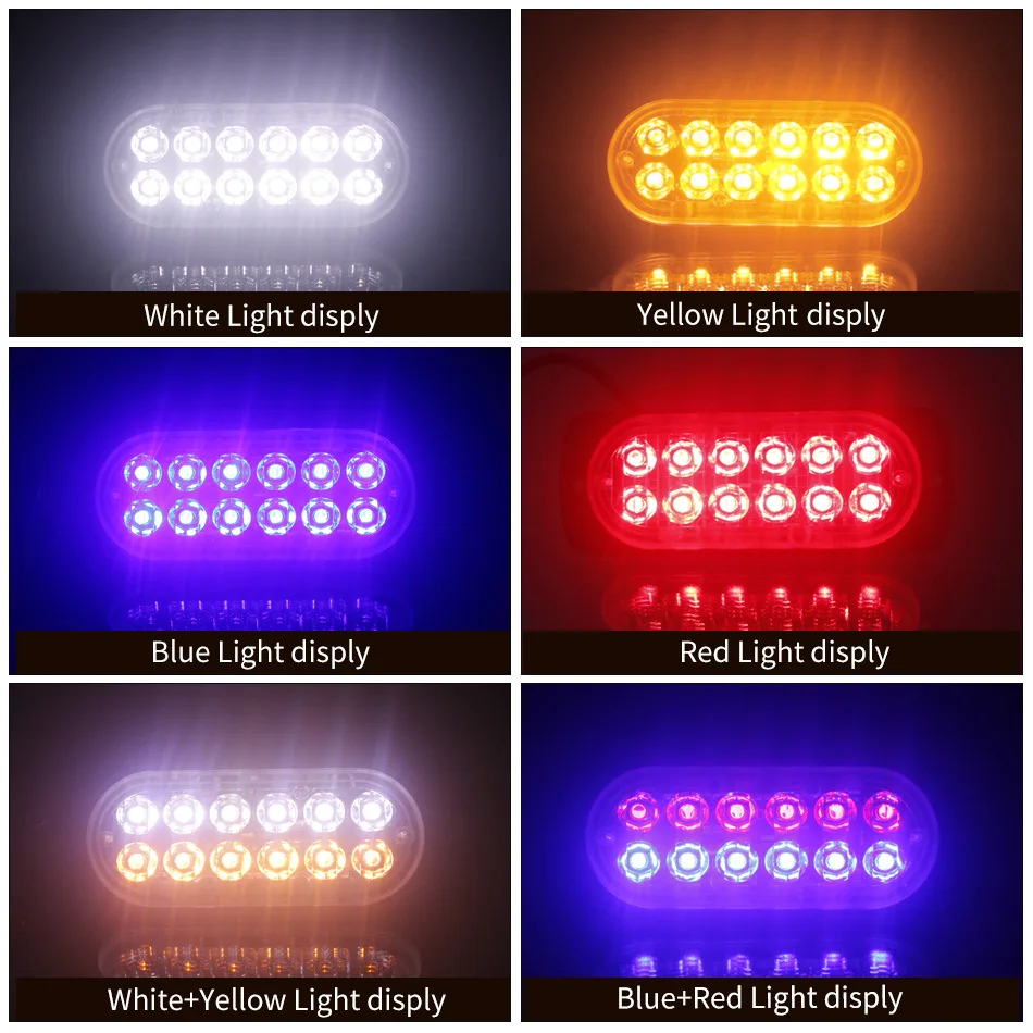 1PCS Emergency Strobe Led Light Warning Side Marker Blinking Amber LED Light Bar Police Flash Good 12/24V Light for Car Vehicles