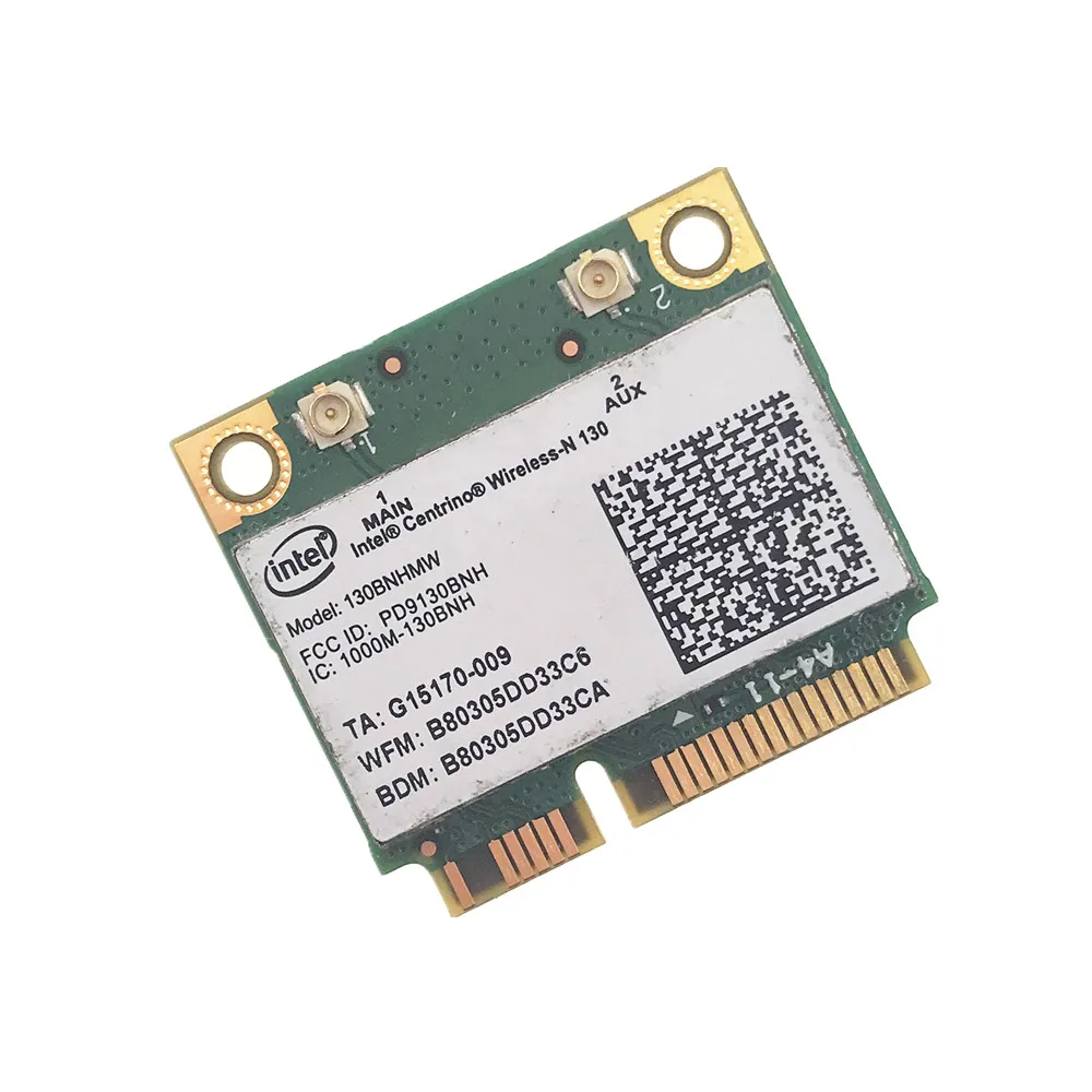 Wlan Wireless-N 130 wifi Support Bluetooth Adapter Mini PCI-E 802.11n Wifi Card for Intel Centrino 130BNHMW