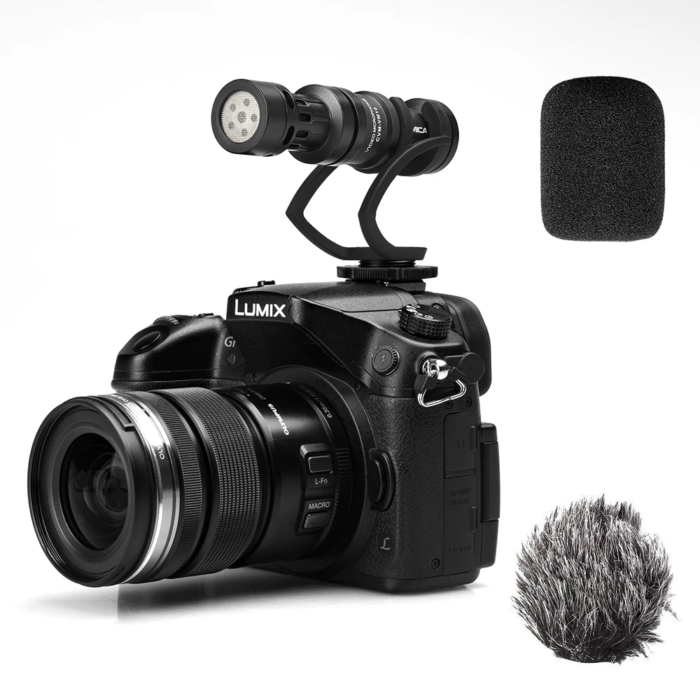 Comica CVM-VM10II gravação de vídeo microfone na câmera/telefone para canon nikon sony dslr filmadora para iphone samsung s9 s10