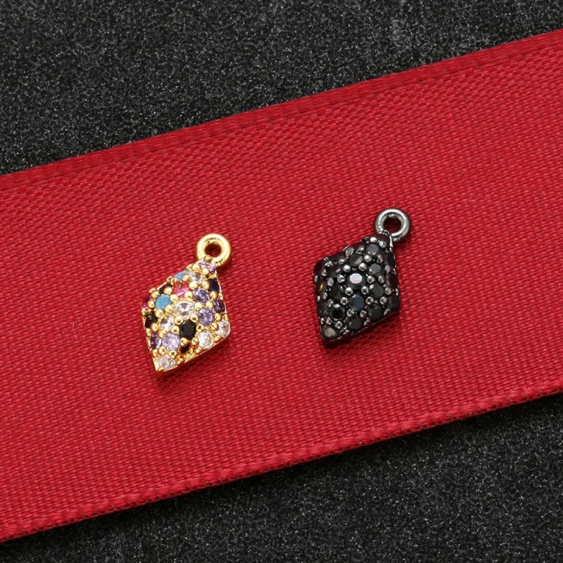 ZHUKOU 6x11mm Unique and compact crystal pendant for women necklace handmade DIY earrings jewelry accessories model 2 Pcs:VD526
