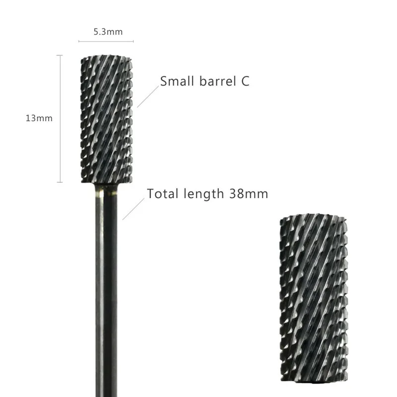 HYTOOS Barrel Nagel Bohrer Bits 3/32 "Hartmetall Nagel Bit Rotary Maniküre Schneider Nägel Zubehör Gel Entfernung Fräser werkzeug