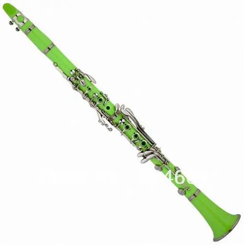 

Free Shipping 17 Key Bakelite Tube Clarinet Bb Tune Woodwinds Instrument B Flat Nickel Plated Surface Unique Green Clarinet