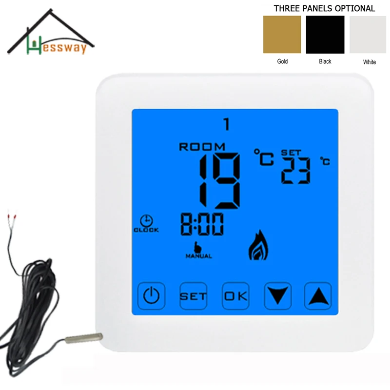 

EU Programmable heating temperature controller thermostat with Room touch Child lock