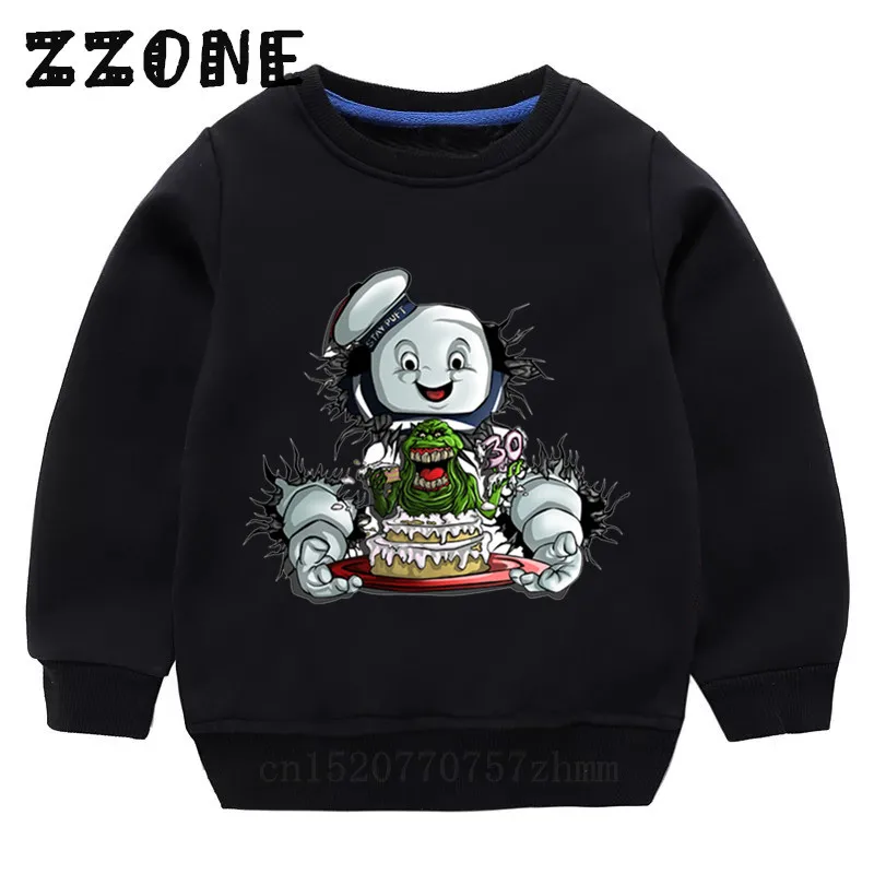 Children's Hoodies Kids Old School Ghostbuster Stay Puft Funny Sweatshirts Baby Pullover Tops Girls Boys Autumn Clothes,KYT5224