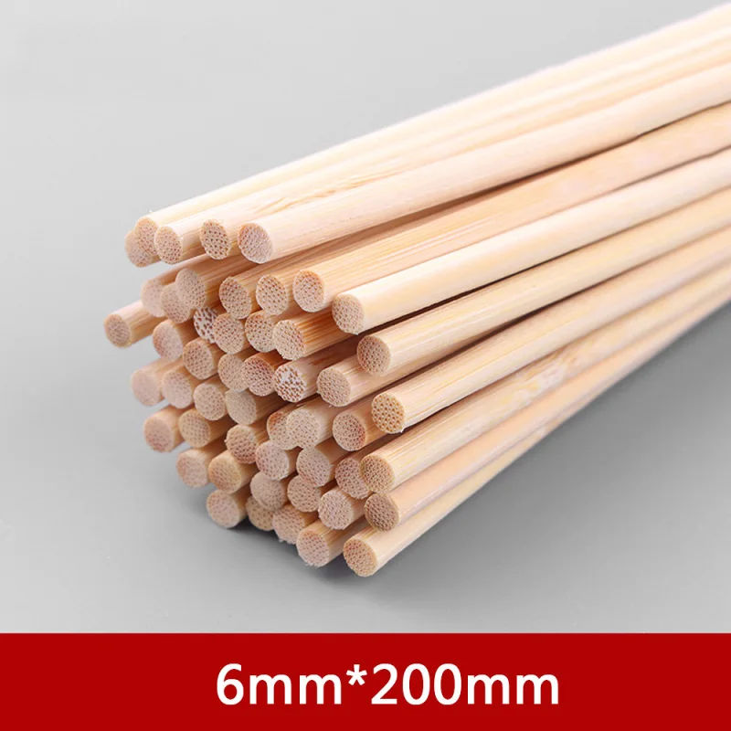 Multi Size Round Bamboo Sticks DIY Handmade Craft Making Small Wooden Stick Material For Flower Pole Supplies