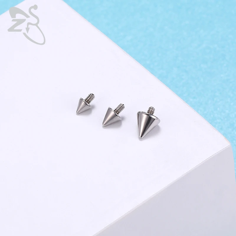 ZS 1PC Colorful Micro Dermal Piercing for Woman Crystal Stainless Steel Titanium Dermal Anchor Star Heart Surface Skin Piercings