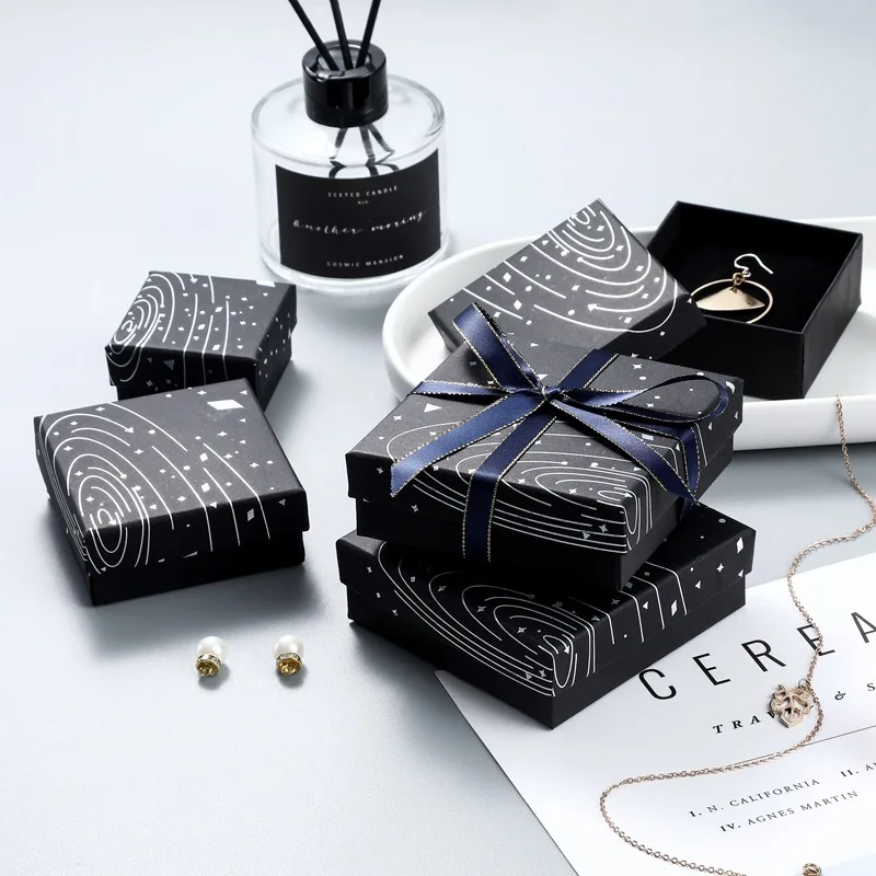 

black jewelry packing box Birthday Party Valentine's Day Gift Box for Girlfriend/Boyfriend paper bags for gifts cajas de carton