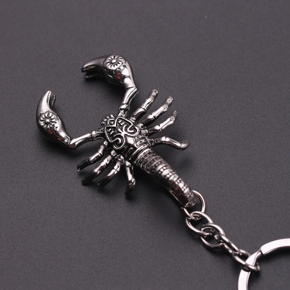 Punk Scorpion Vintage Insect Poison Keychain Capricornus Constellation Keychain For Cool Motorbike Jewelry For Male Fashion Gift