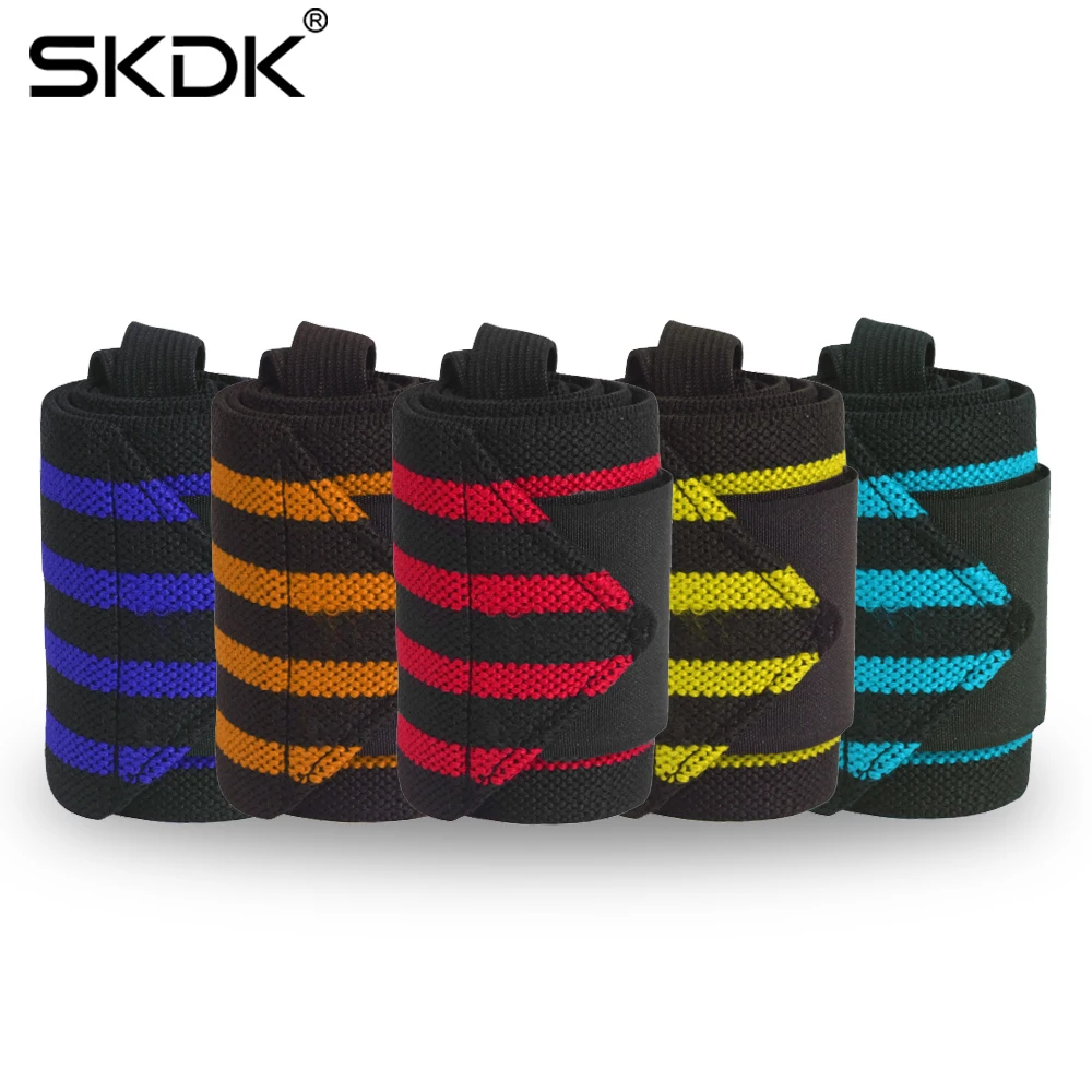 

SKDK Professional Nylon Wrist Band Fitness Gym Wraps For Powerlifting Weight Lifting Strength Training Wrist Support Braces