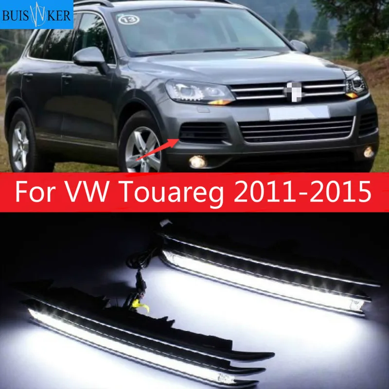 

LED Daylight For VW Touareg 2011 2012 2013 2014 2015 with Turn Signal & Dimmed Function DRL Lamp