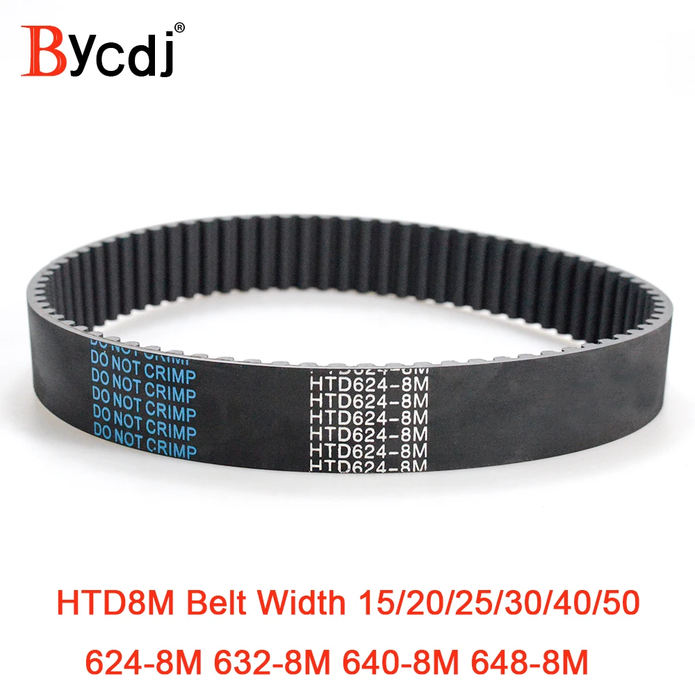 

HTD 8M synchronous belt C=624/632/640/648 width 15/20/25/30/40/50mm Teeth 78 79 80 81 HTD8M Timing Belt 632-8M 640-8M