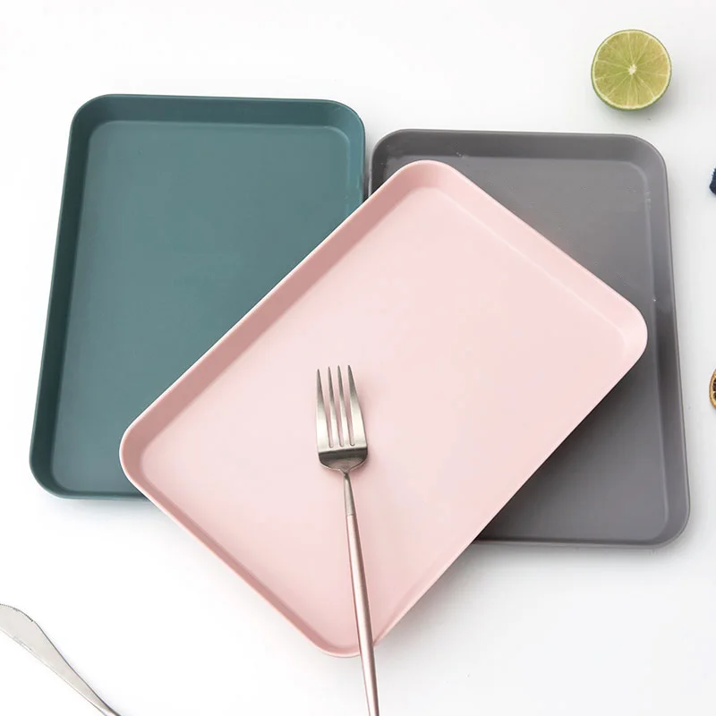 

Solid Color Cafeteria / Fast Food Tray,Melamine Serving Tray/Large Rectangular Serving Platters for Holiday Home Party