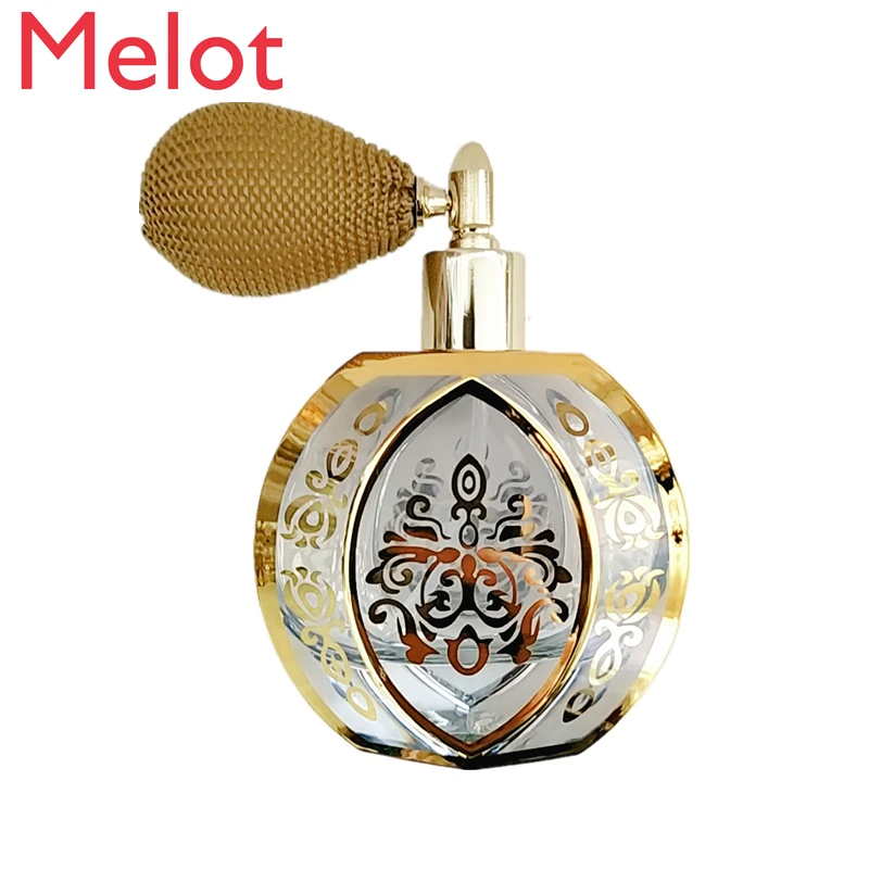 High-End French Gold-Plated Airbag Spray Perfume Bottle Fashion Luxury Crystal Glass Storage Bottle Ornaments Home Decoration