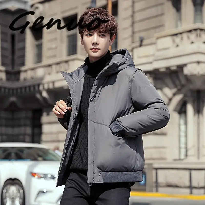 Genuo 2019 New Men\'s Jacket High Quality White Duck Coat Windproof Winter Jacket Men Snow Parka Homme Feather Jackets For Men