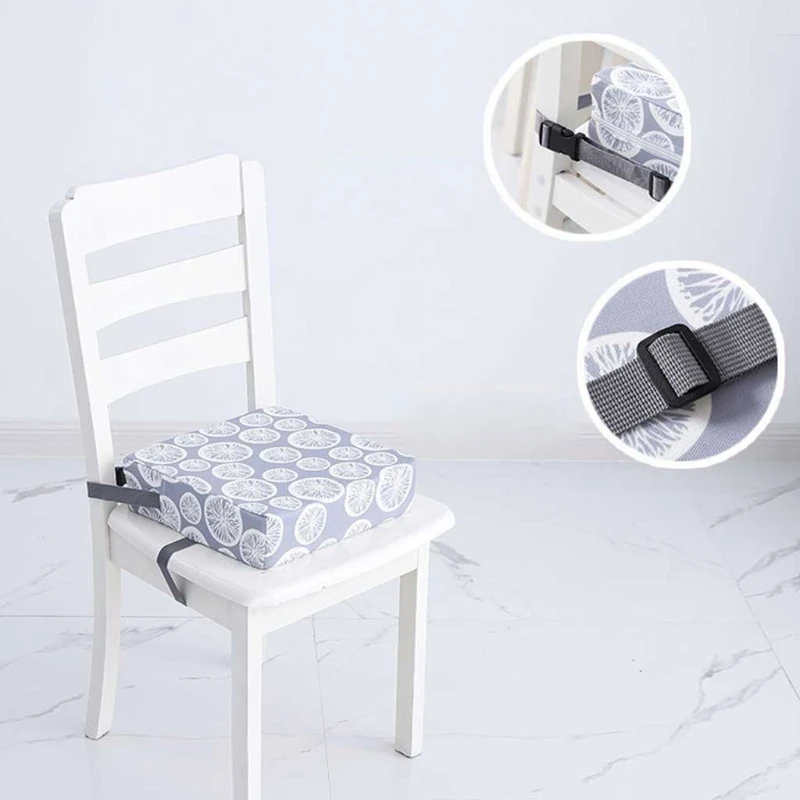 Cojín de refuerzo para trona de bebé, almohadilla extraíble ajustable para silla aumentada, cojín para silla de comedor para niños