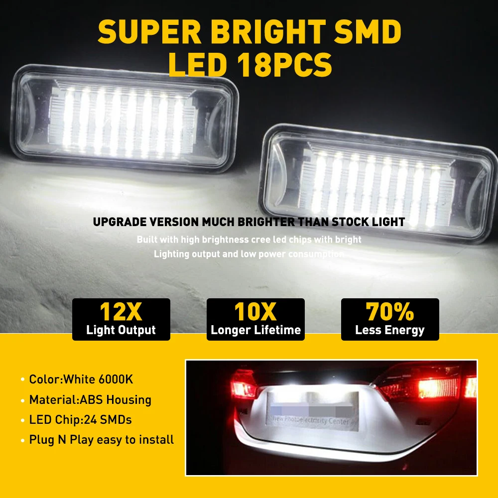 2Pcs Canbus Error Free Car LED luci targa per Subaru Forester Impreza Legacy BRZ WRX XV Crosstrek Lamp