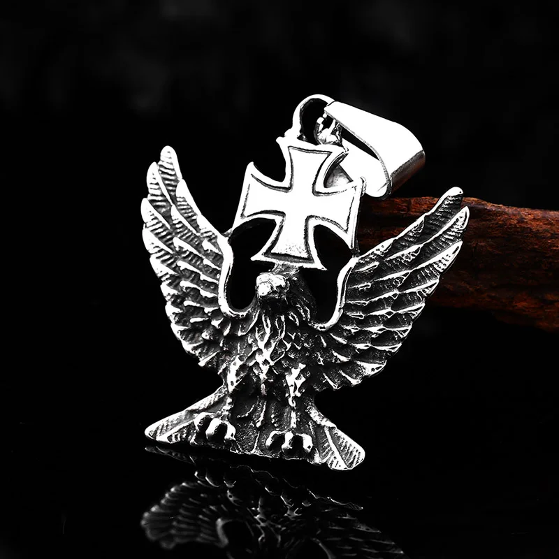 Beier Stainless Steel Punk cross eagle Pendant Chain Necklace men Jewelry LLBP8-231P