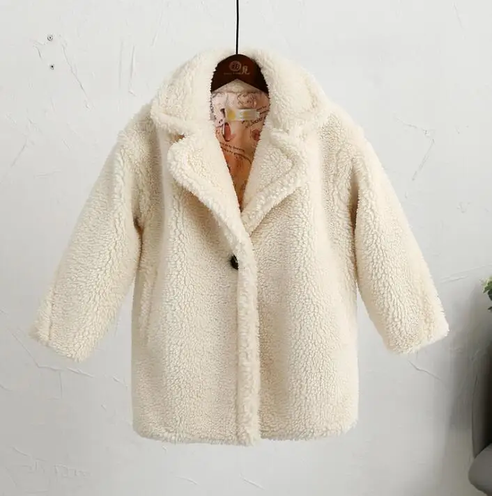 Faux Fur Coat Teddy Bear Long Girls Jackets And Coats