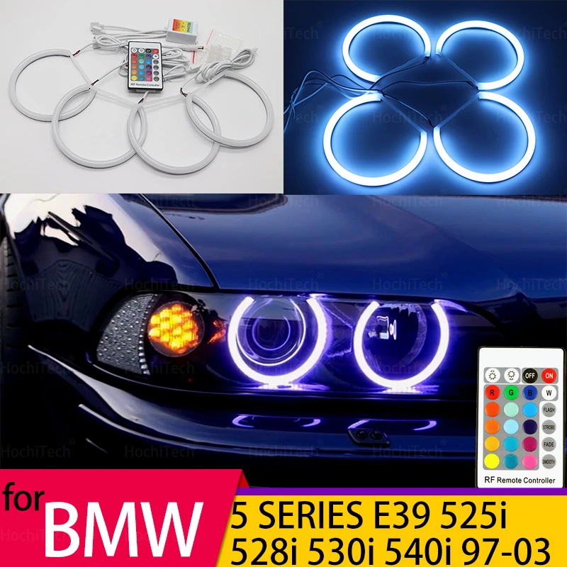 

Cotton RGB Angel eyes halo ring kit 16colors flash Remote control For BMW 5 SERIES E39 525i 528i 530i 540i 1997-2003