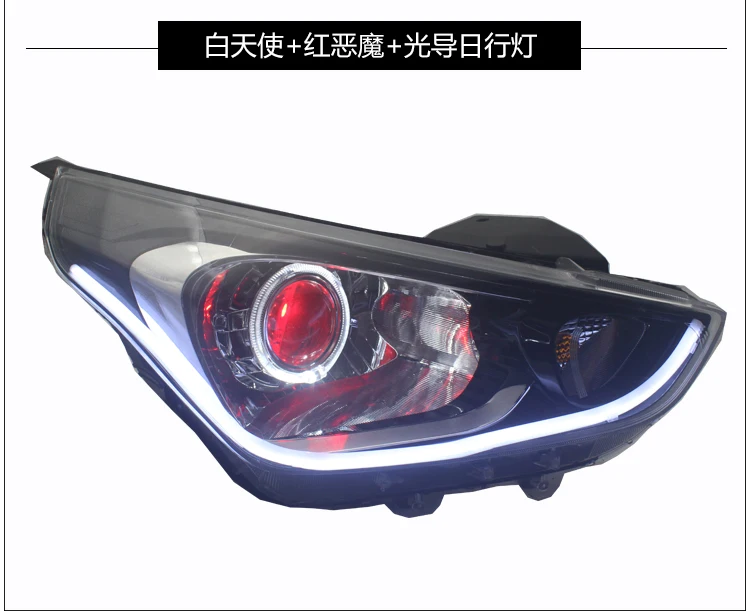 

xenon headlight angel eye led drl daytime runing light turn signal evil eye for hyundai verna 2017-2020, pair