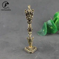 Brass Buddha Instrument Ba Jin Just Vajry Pestle Feng Shui Ornament Home Decoration Copper Tea needle Desk Decor Retro Crafts