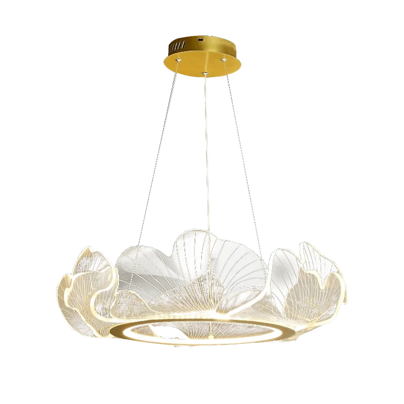 Postmodernistyczna lekka luksusowa żyrandol do salonu nowoczesna minimalistyczna jadalnia sypialnia nordic lotus leaf lamp