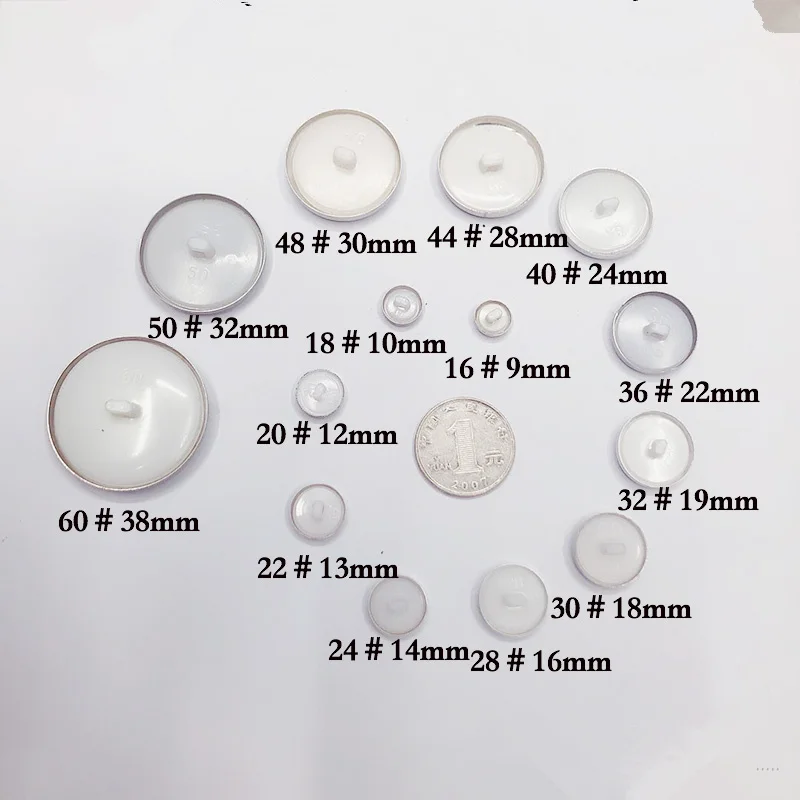 500set Fabric Cloth Covered Button Component DIY Handmade Craft Button Bread Shape Plastic /aluminium shank /flat /wire back