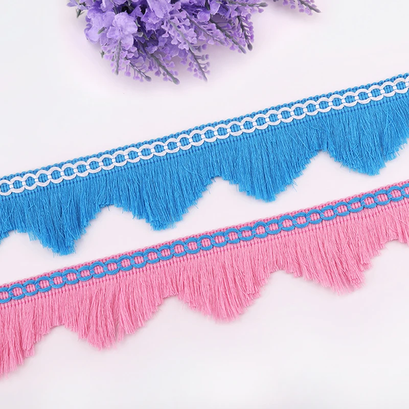 2yards 5cm Tassel Webbing Ribbon Fringe Lace Trim Ribbon Home Curtains Collar DIY Decoration Handmade Sewing Crafts Accessories