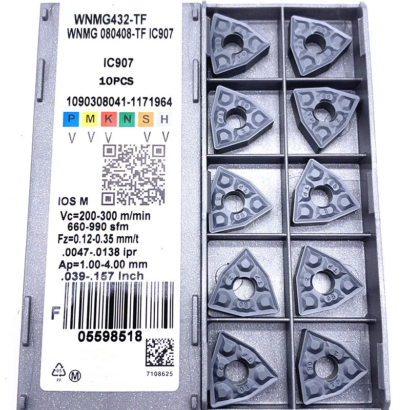 

WNMG080408 TF IC907 IC908 External Turning Tools Carbide insert WNMG 080408 Lathe cutter Tool Tokarnyy turning insert