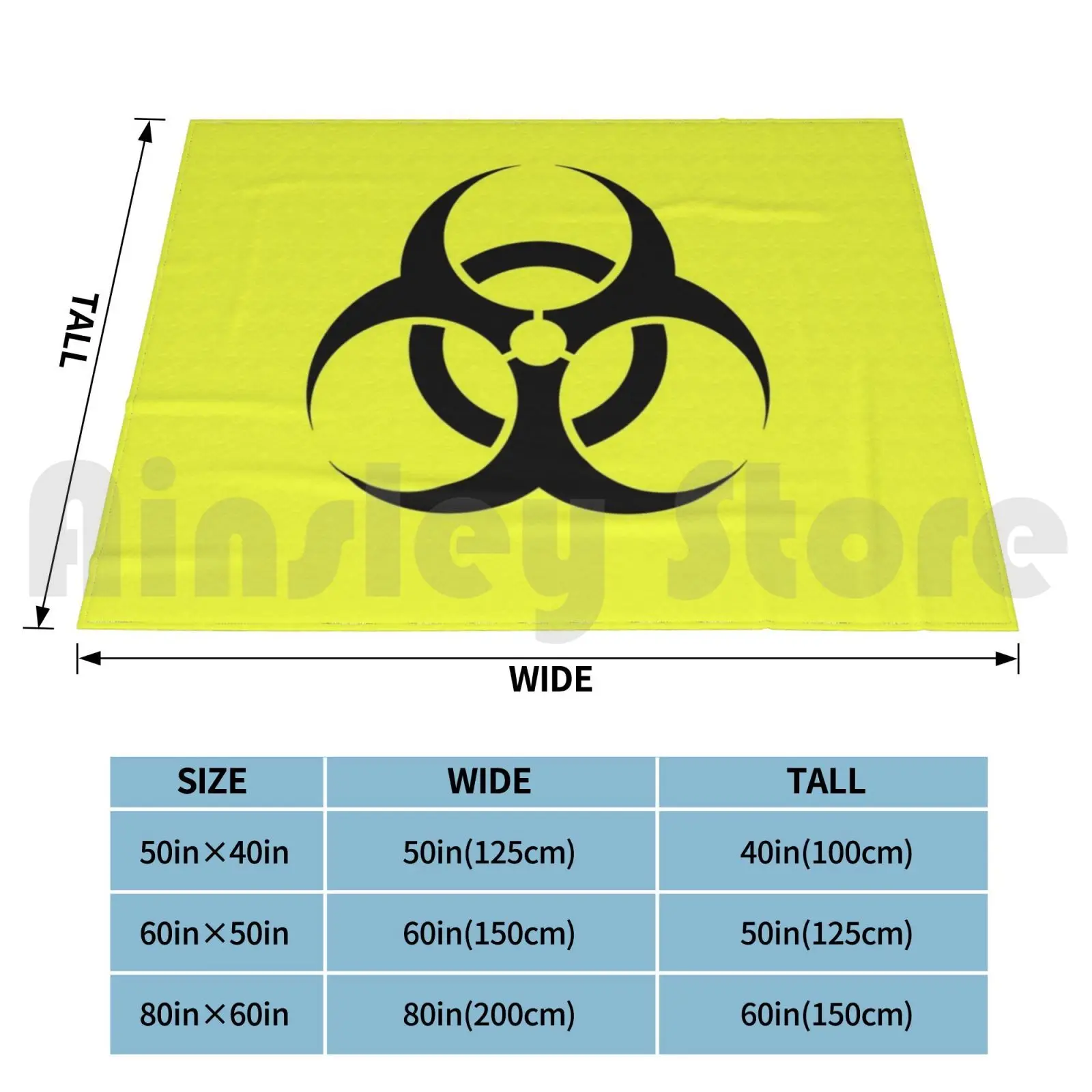 Biohazard Blanket For Sofa Bed Travel Biohazard Danger Disease Warning