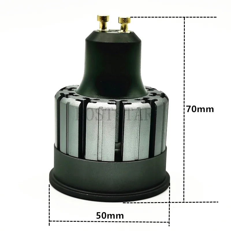 슈퍼 밝은 디 밍이 가능한 GU10 COB 10W LED 전구 램프 110V 220V 스포트 라이트 따뜻한 화이트/차가운 흰색/순수한 흰색 AC85-265V